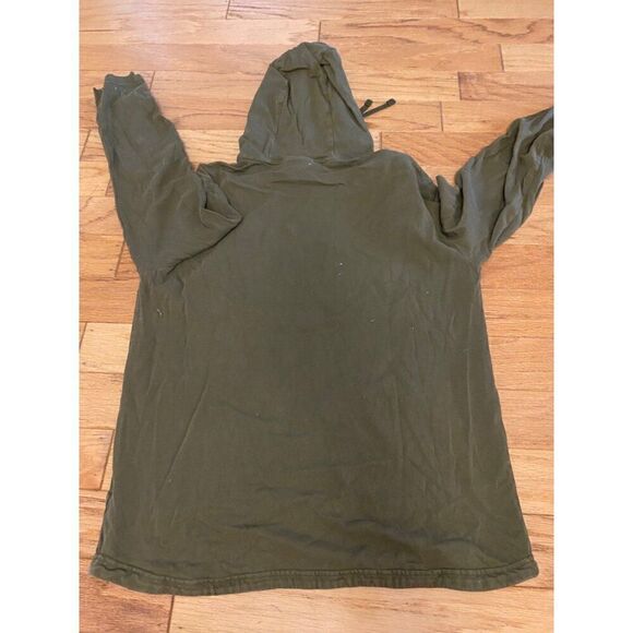 Nike Men's faded olive green athletic Pullover cotton Hoodie Long Sleeve Large - Picture 6 of 8
